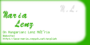 maria lenz business card